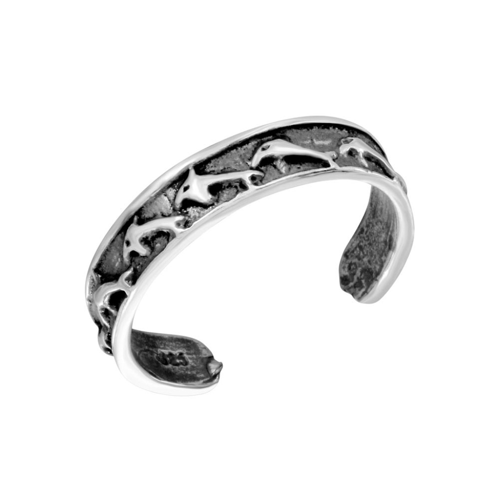 NEW Sterling Silver Dolphin Toe Ring